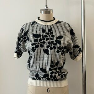 Vintage Floral Knit Top